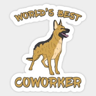 German Shepherd World's Best Coworker Sticker